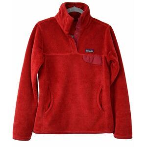 Patagonia womens small re tool snap t fleece pullover sweater rust red